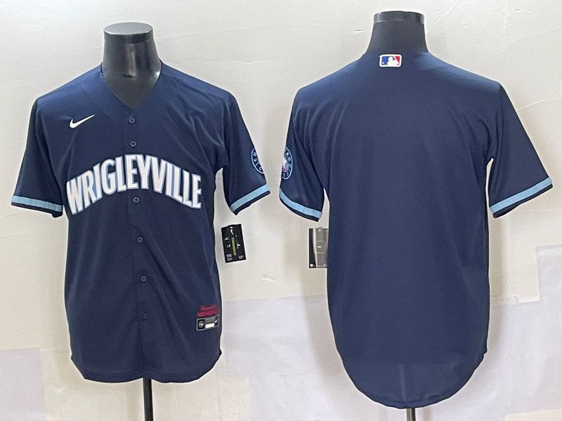 Men 2025 Chicago Cubs Blank Blue City Edition Nike MLB Jersey style 1->chicago cubs->MLB Jersey